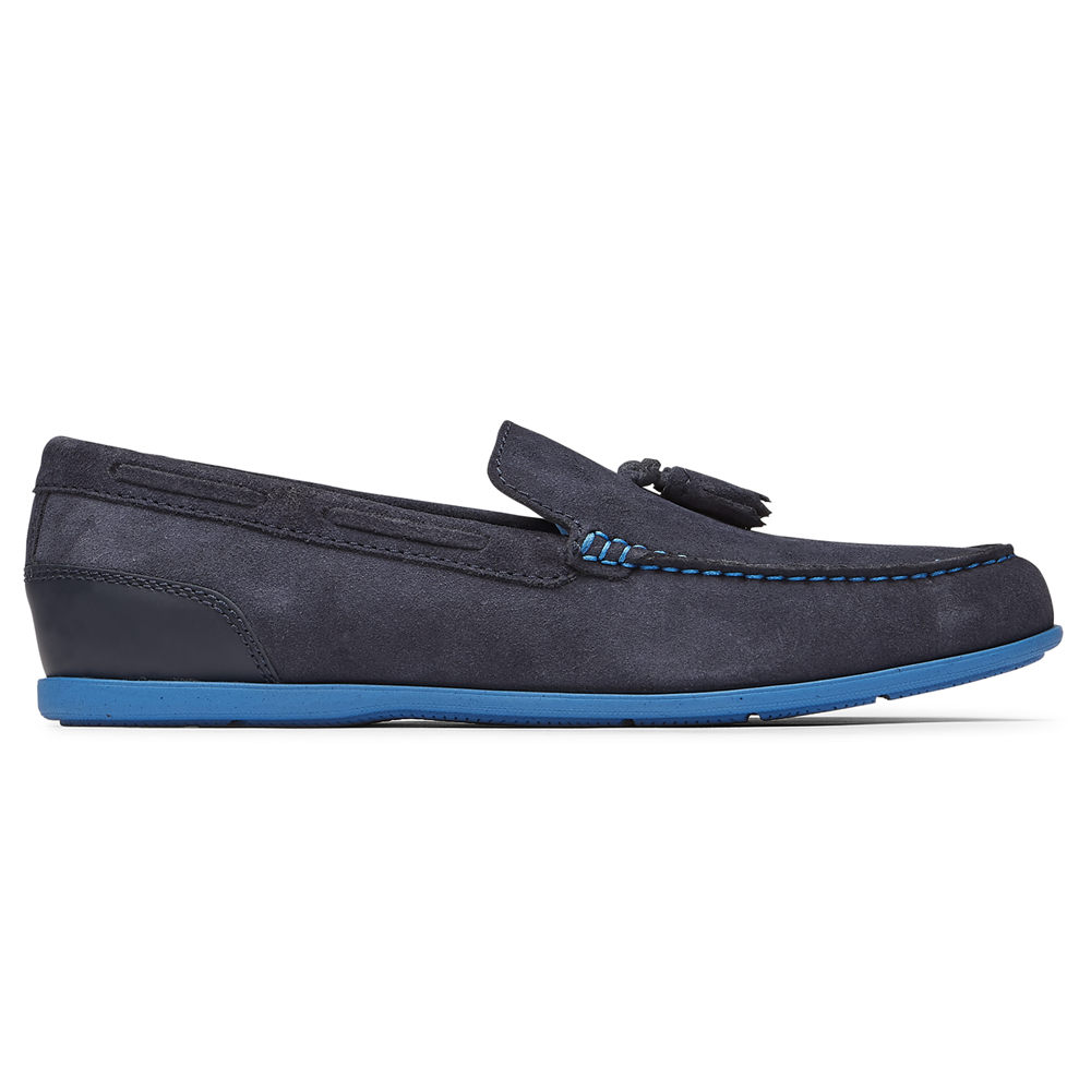 Rockport Mens Loafers Blue - Malcom Tassel - UK 401-PFVJGR